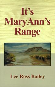 Cover of It's Mary Ann's Range by Lee Bailey