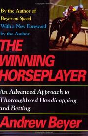 Cover of The winning horseplayer by Andrew Beyer
