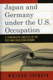 Front cover of Japan and Germany under the U.S. Occupation by Masako Shibata