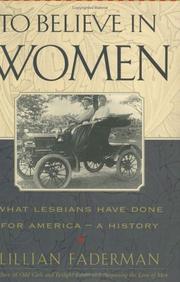 Cover of To Believe in Women by Lillian Faderman