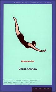 Front cover of Aquamarine by Carol Anshaw