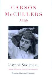 Cover of Carson McCullers by Josyane Savigneau