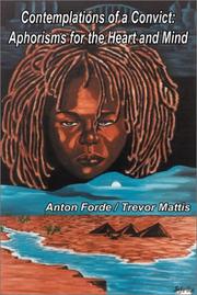 Front cover of Contemplations of a Convict by Anton Forde