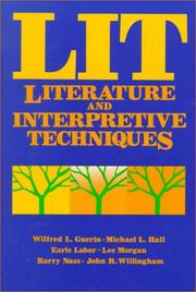Front cover of Lit--Literature and Interpretive Techniques by Wilfred L. Guerin