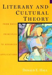 Front cover of Literary and Cultural Theory by Hall, Donald E.
