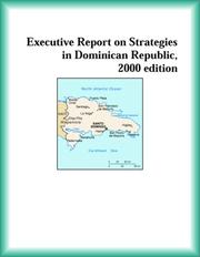 Front cover of Executive Report on Strategies in Dominican Republic, 2000 edition (Strategic Planning Series) by The Dominican Republic Research Group