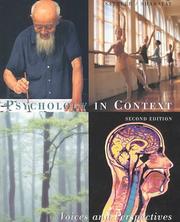 Front cover of Psychology in context by David N. Sattler