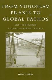 Front cover of From Yugoslav Praxis to Global Pathos by William L. McBride