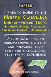 Front cover of Parent's guide to the North Carolina tests, 4th and 5th grades by Cynthia Johnson