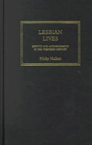 Front cover of Lesbian Lives by Nicky Hallett
