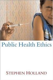 Cover of Public Health Ethics by Stephen Holland