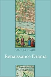 Cover of Renaissance Drama (Cultural History of Literature) by Sandra Clark