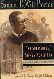 Front cover of The Substance of Things Hoped for by Samuel D. Proctor