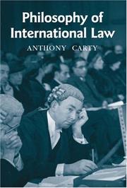 Front cover of Philosophy of International Law by Anthony Carty