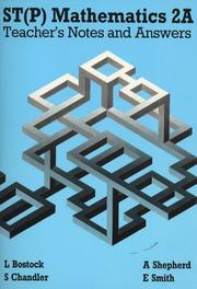 Front cover of ST(P) Mathematics by L. Bostock