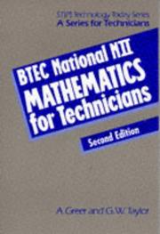 Front cover of BTEC national NII mathematics for technicians by Thornes Stanley