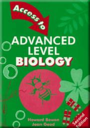 Cover of Access to advanced level biology by Howard Bowen