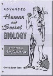 Front cover of Advanced Human and Social Biology by Glenn Toole