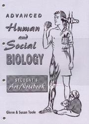 Cover of Advanced human and social biology by A. G. Toole