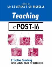 Cover of Teaching at Post-16 by Gill Nicholls