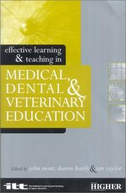 Cover of Effective Learning and Teaching in Medical, Dental and Veterinary Education (Effective Learning and Teaching in Higher Education Series) by John Sweet