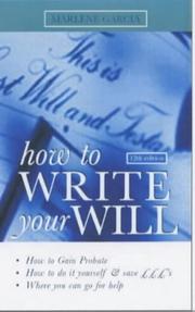 Cover of How to Write Your Will by Marlene Garsia