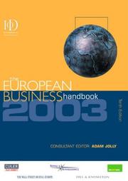 Front cover of European Business Handbook 2003 by Adam Jolly
