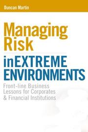 Cover of Managing Risk in Extreme Environments by Duncan Martin