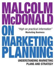 Front cover of Malcolm McDonald on marketing planning by McDonald, Malcolm.