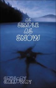 Cover of As simple as snow by Gregory Galloway