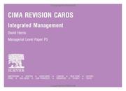 Cover of CIMA Revision Cards by David Harris