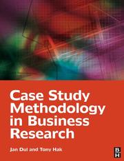 Cover of Case study methodology in business research by Jan Dul