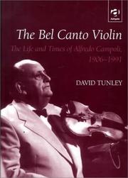 Cover of The Bel Canto Violin by David Tunley