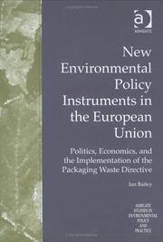 Front cover of New Environmental Policy Instruments in the European Union by Ian Bailey