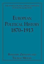 Cover of European political history 1870-1913 by Benjamin Ziemann