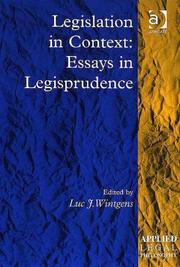 Cover of Legislation in Context by Philippe Thion