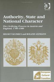 Front cover of Authority, state and national character by Helmut Kuzmics