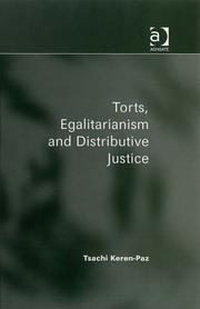 Cover of Torts, Egalitarianism and Distributive Justice by Tsachi Keren-paz