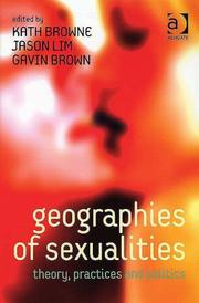 Front cover of Geographies of sexualities by Kath Browne