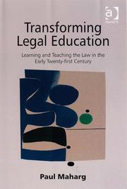 Cover of Transforming Legal Education by Paul Maharg