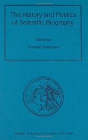 Front cover of The History and Poetics of Scientific Biography (Science, Technology and Culture, 17001945) by Thomas Soderqvist