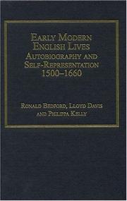 Cover of Early modern English lives by Ronald Bedford