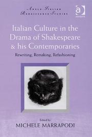 Cover of Italian Culture in the Drama of Shakespeare and His Contemporaries by Michele Marrapodi