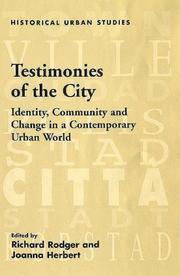 Front cover of Testimonies of the city by Richard Rodger