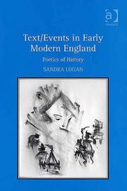 Front cover of Text/Events in Early Modern England by Sandra Logan