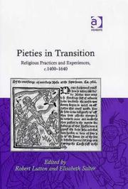 Cover of Pieties in transition by Robert Lutton