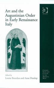 Front cover of Art and the Augustinian order in early Renaissance Italy by Louise Bourdua