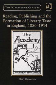 Cover of Reading, Publishing And the Formation of Literary Taste in England 1880ÃÂ1914 (Nineteenth Century) (Nineteenth Century) by Mary Hammond