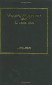 Front cover of Women, Philosophy and Literature by Jane Duran