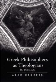 Front cover of Greek philosophers as theologians by Adam Drozdek